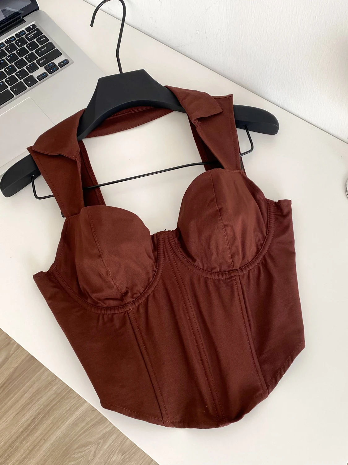 

Sexy Trendy Women's Strap Vest Fibone Ne Hanging Tube Top Svel Summer Casual Wear Polyester Fiber Micro Elastic