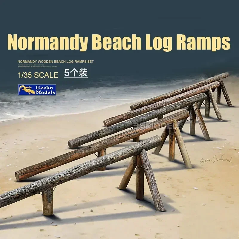 

1/35 Gecko model 35GM0083 Normandy Beach anti landing wooden obstacle assembly Scale diy toys Model Kit
