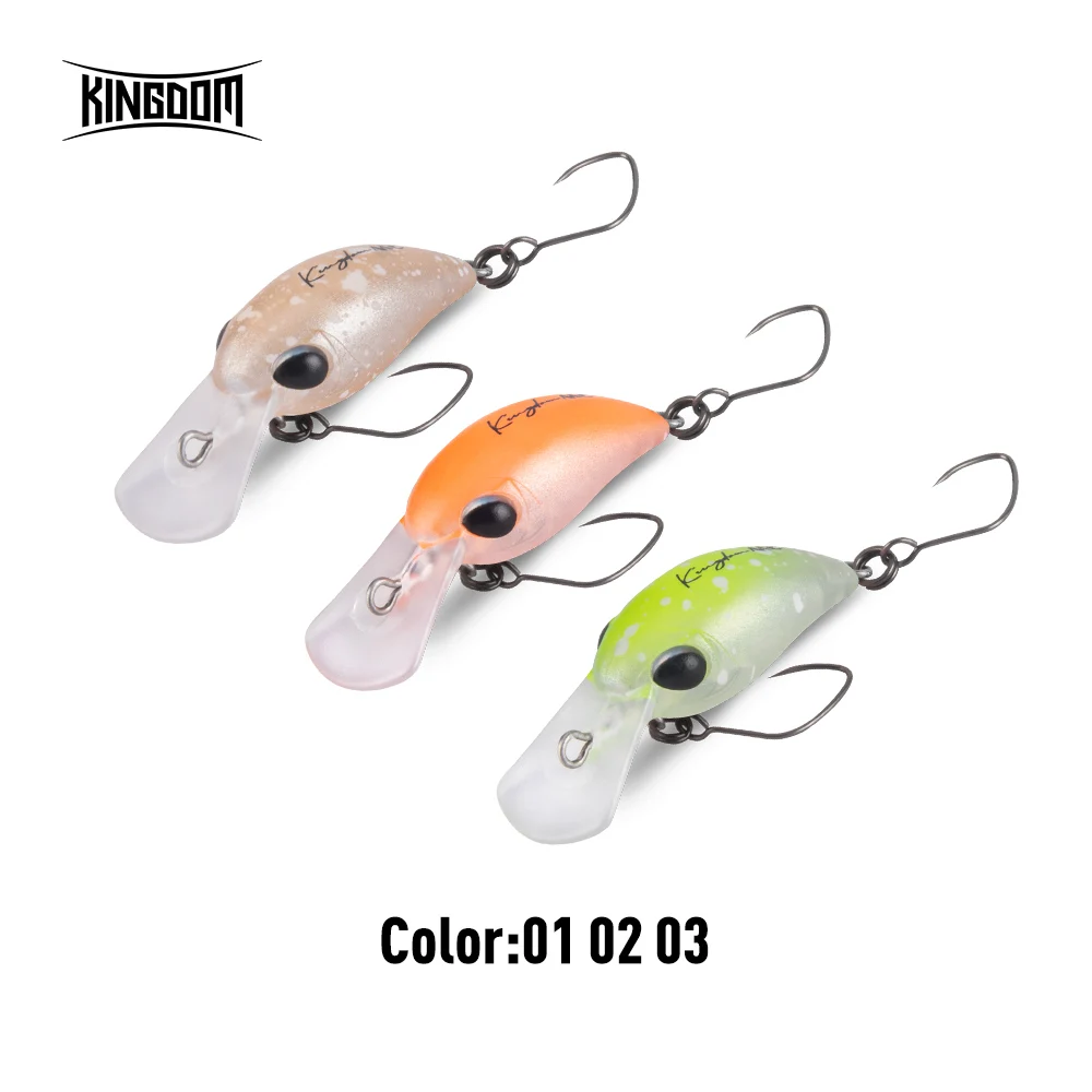 キングダム マイクロ クランク ミノー ルアー 3/4/5個入り 1.5g 25mm