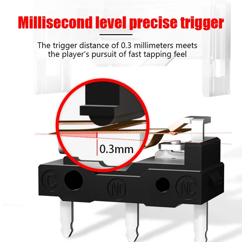 4/2/pz originale Kailh GM 8.0 Mouse microinterruttore Micro pulsante contattore oro 80 milioni di vite a scatto 3 Pin punto nero