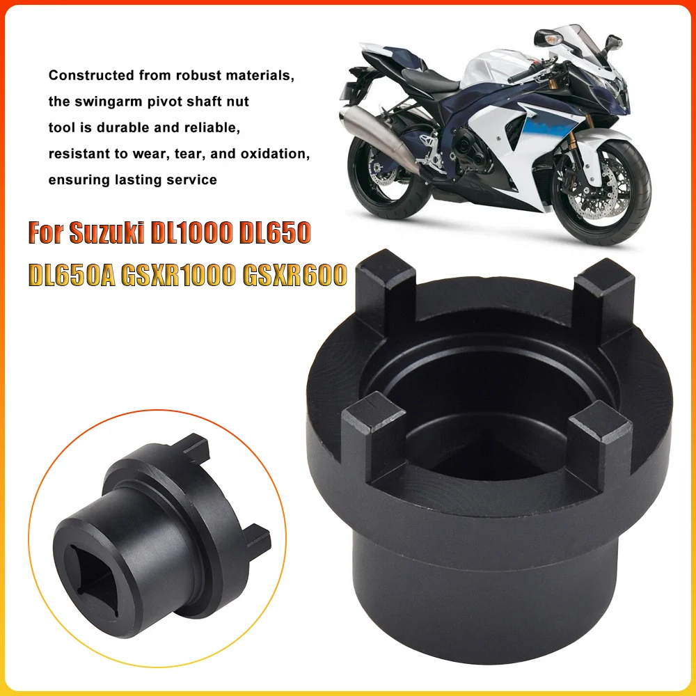 

Fits For Suzuki DL1000 DL650 DL650A GSXR1000 GSXR600 Motorcycle Swingarm Pivot Nut Tool Remove Lock Nut Tool 09940‑14940