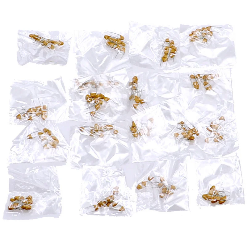 

180pcs 18Value 50V Monolithic Ceramic Capacitor Assorted Kit 20pf 30pf 100pf 470pf 1nf 2.2nf 10nf 33nf 0.1uf 0.22uf 0.47uf 1uf