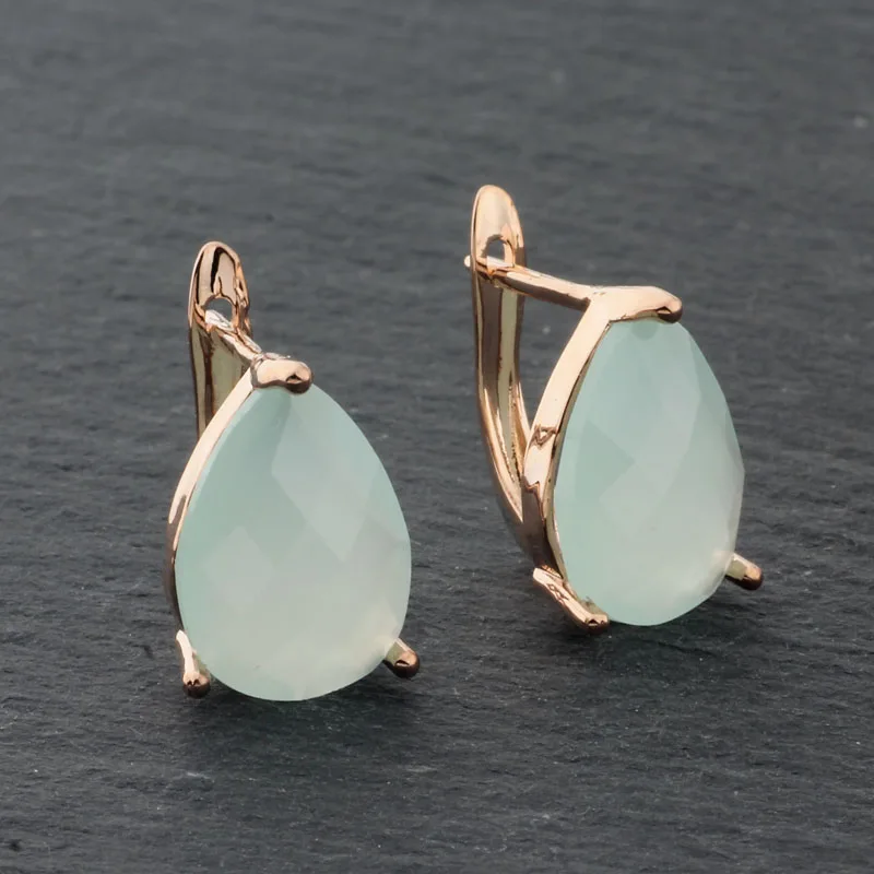 New Trendy  Drop Earrings For Women Fashion Jewelry 2022 Simple Design 585 Rose Gold Color Luxury Modern Women\'s Earrings