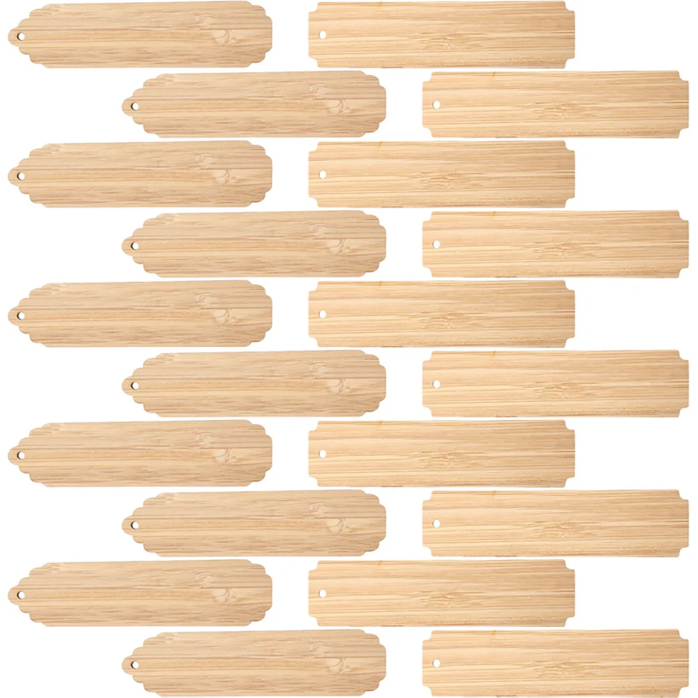 20Pcs Wooden Bookmark Blanks DIY Unfinished Rectangle Reading Markers for Adults Drawing Writing Carving Custom Decorations