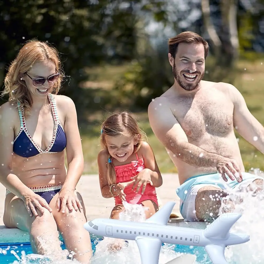 ألعاب قابلة للنفخ للأطفال طائرة عملاقة من مادة PVC للاستخدام الداخلي والخارجي وحفلات مائية قابلة للنفخ هدية عيد ميلاد نموذج طائرة للأطفال