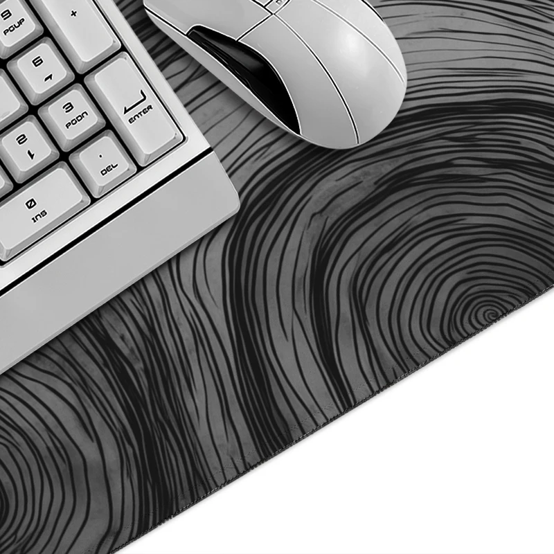 Mouse Pad Gamer Black Wood Grain Rings printon demand Custom Mousepad XXL keyboard pad Carpet Laptop Desktop Mouse Pad Mice Pad