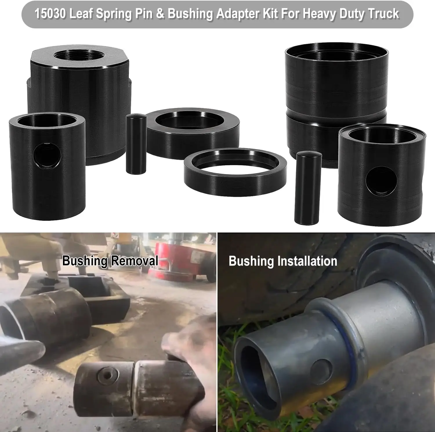 TML 15030 Leaf Spring Pin and Bushing Adapter Service Kit for Pins & Bushings Removal and Installer Tool Kit