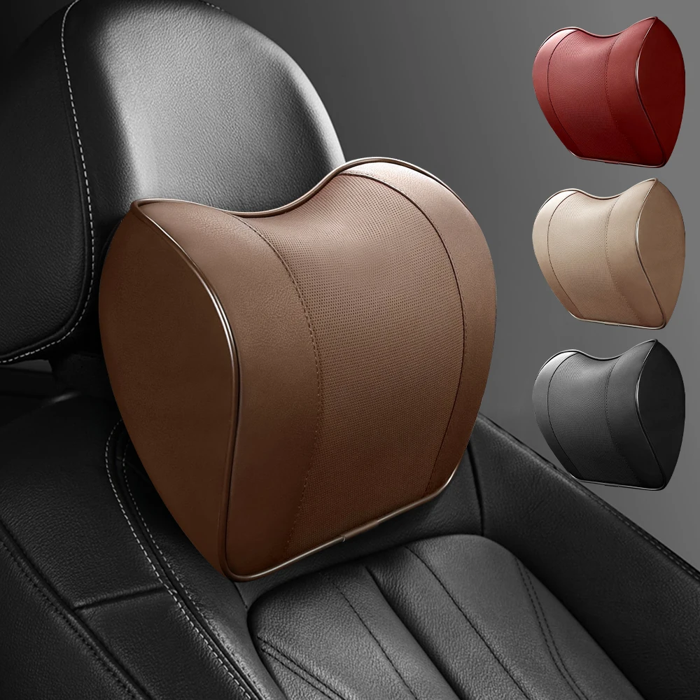 Car Neck Headrest Pillow Rest Head Support Cushion Car Breathable Memory Foam Slow Rebound Guard Car Lumbar Pillow Universal