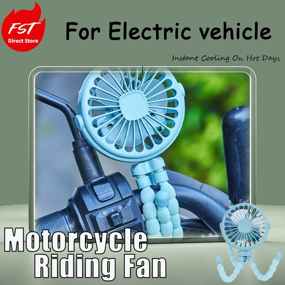 For Electric scooter small electric fan USB charging outdoor cycling electric bike accessory Cool Wind For Hot Summer Riding