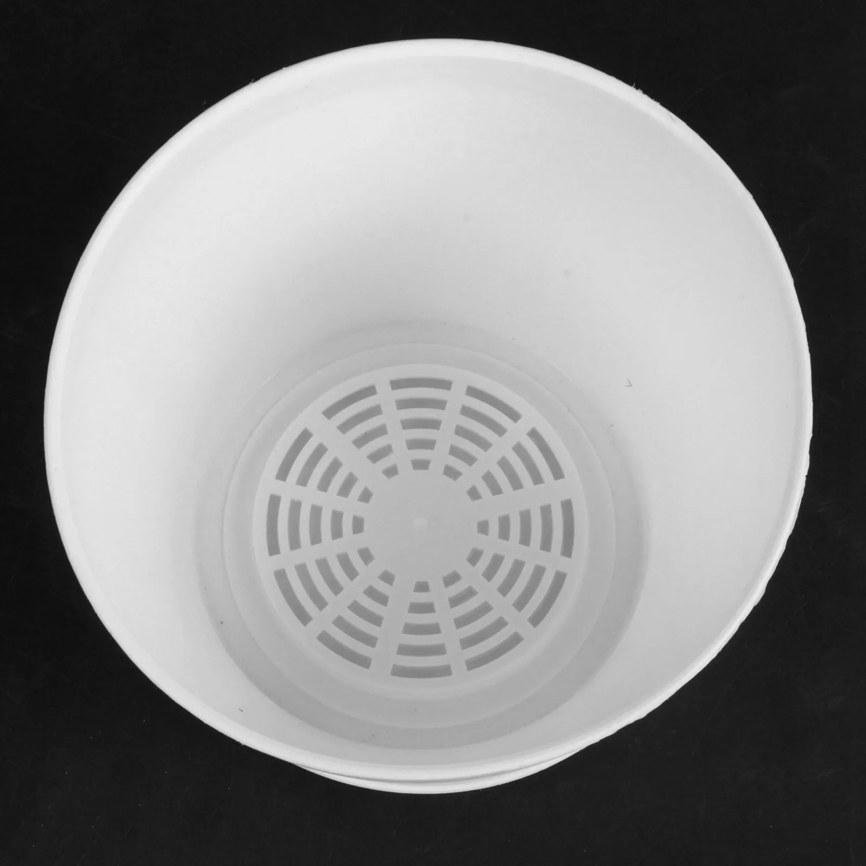 AT21-3X Plastic Plant Flower Pot Planter With Saucer Tray Round Gloss Home Garden Decor, White Upper Caliber -, 17Cm / 6.69
