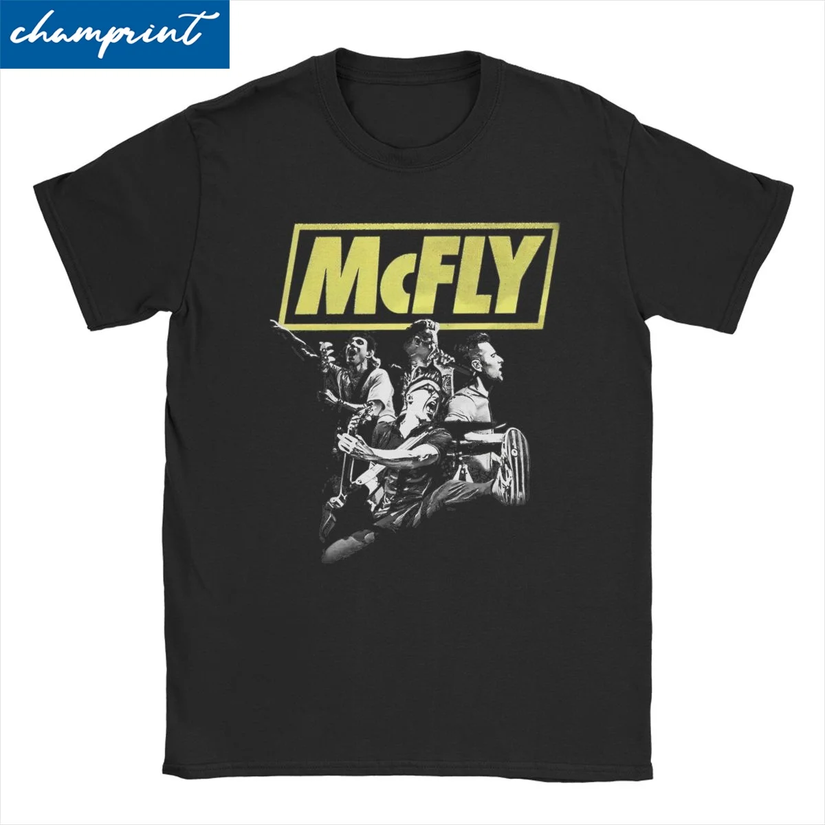 Punk McFly Band T Shirts Men Women's Pure Cotton Humorous T-Shirt Crewneck Rock Tour Tees Short Sleeve Tops Original