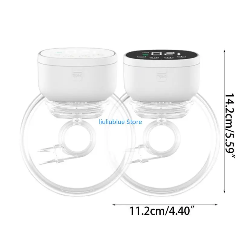 قطعة مضخة حليب للرضاعة الطبيعية يمكن ارتداؤها بدون استخدام اليدين 62CF #6