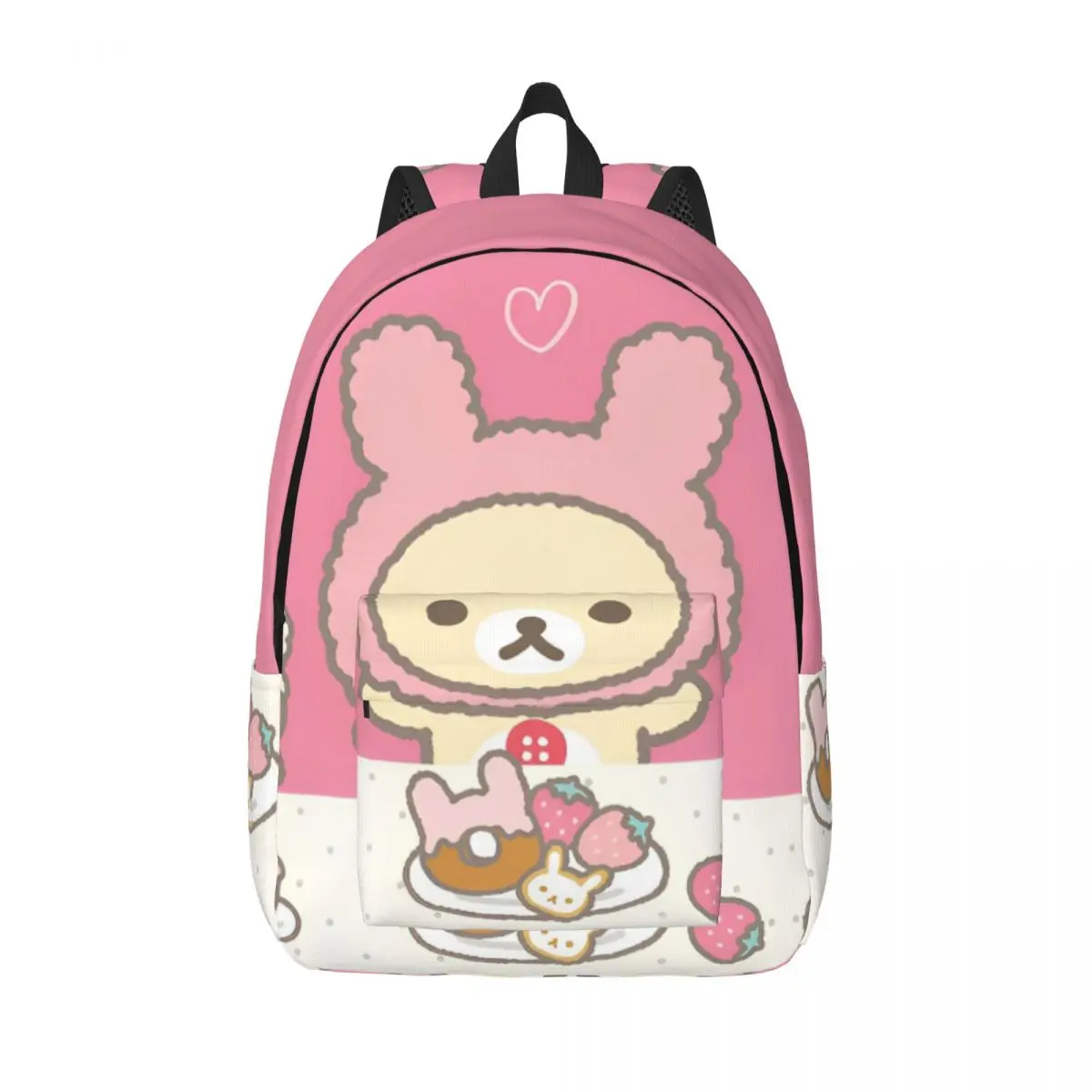 

Розовый классический рюкзак Rilakkuma с героями мультфильмов, легкий школьный деловой рюкзак для мужчин и женщин, сумка на плечо для ноутбука и компьютера