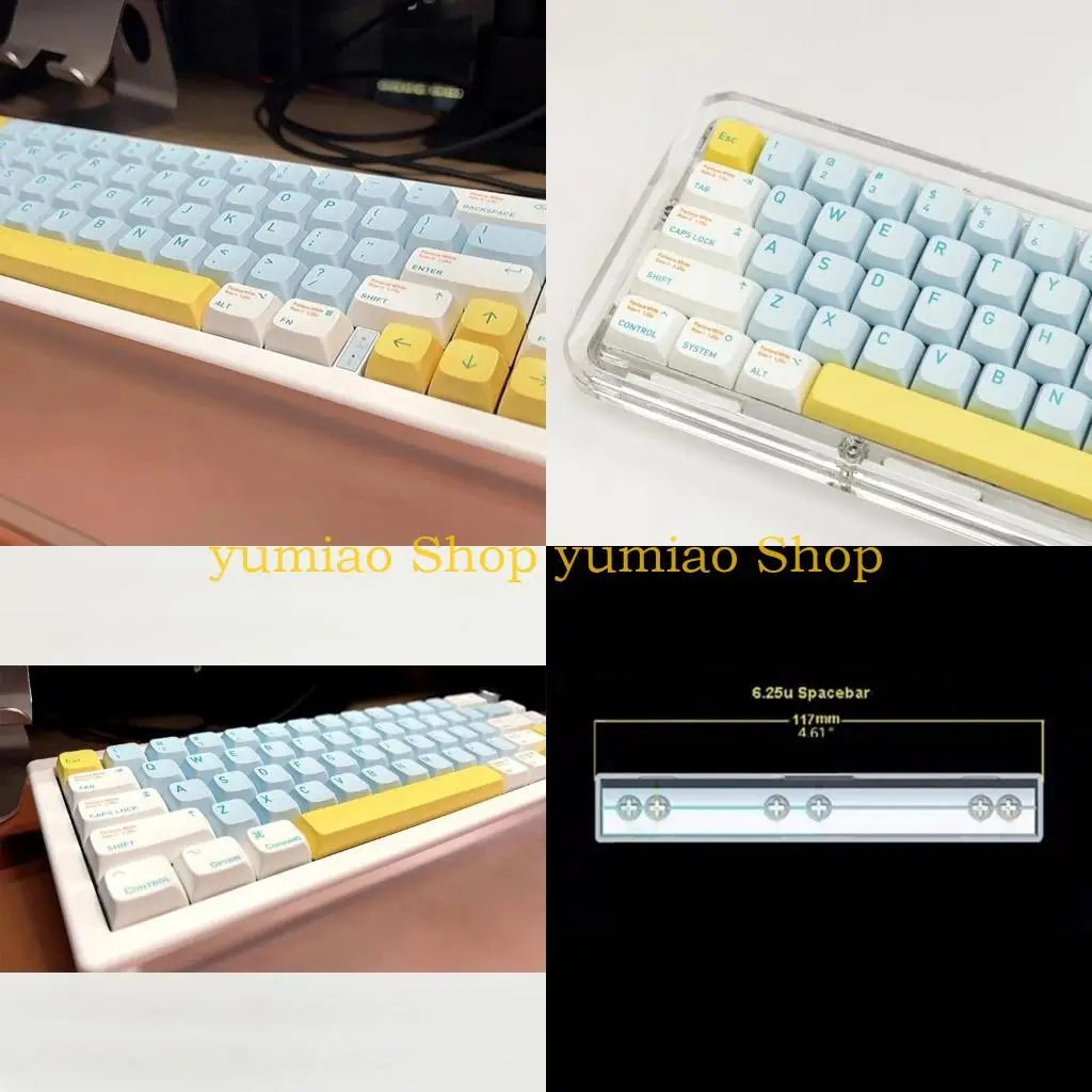 587B Shallow Dream Keycap Set 135Key PBT Keyboards Caps XDA Profile Caps for Mechanical Keyboards Gift