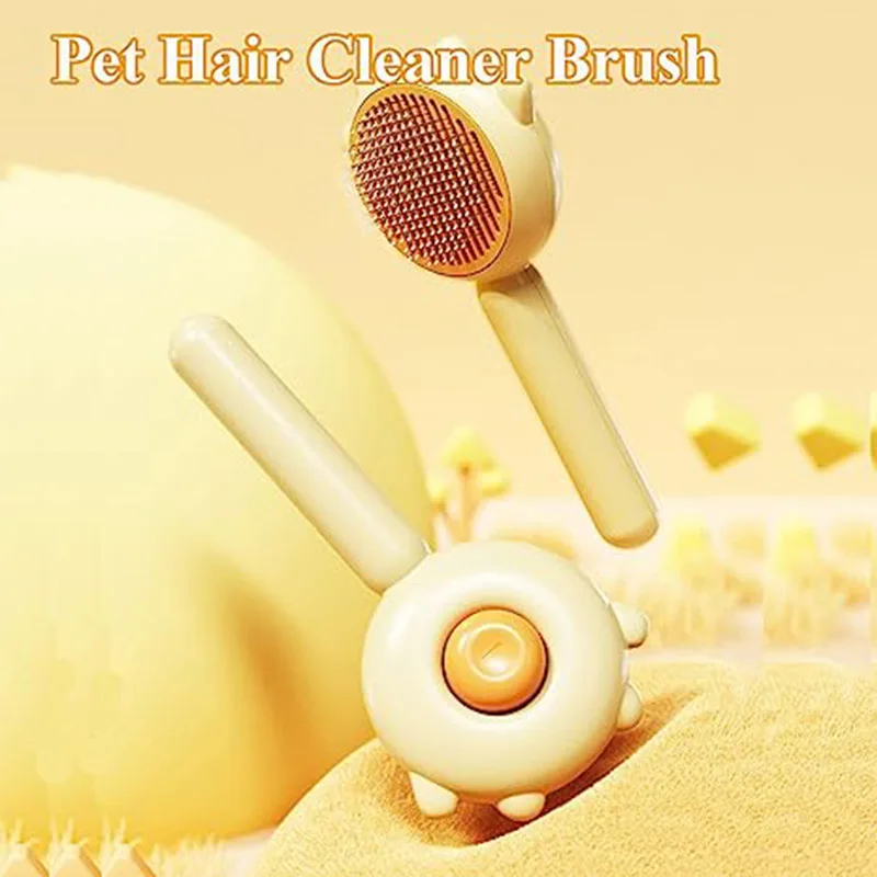 

High-Quality, Gentle and Effective Hair Removal Comb Brush for Dogs and Cats Ensures Healthy, Happy, and Tidy Furry Friends Mass