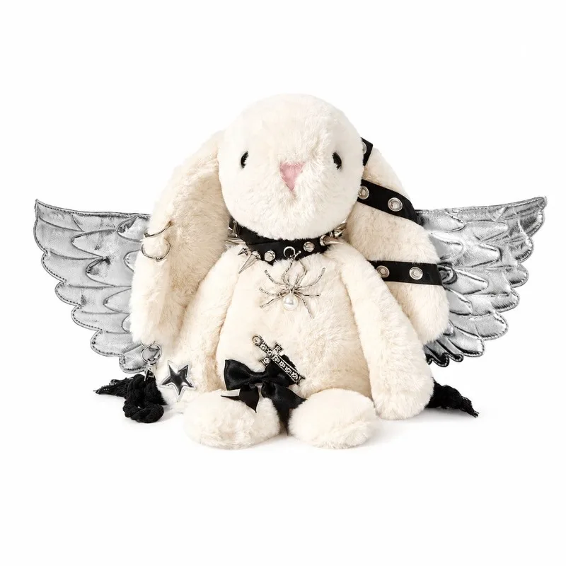 Cute Rabbit Storage Bag Large Capacity Backpack Cartoon Cool Women's Bag Personality with Wings