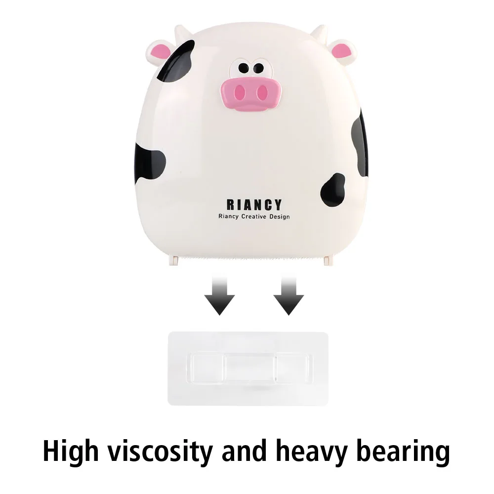 Roll Paper Storage Box Rack Waterproof Wall-Mounted Toilet Tissue Box Bathroom Accessories Creative Cute Toilet Paper Holder