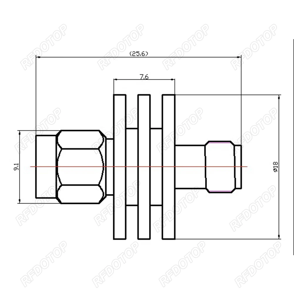 3W DC-6.0GHz SMA Male to SMA Female RF Attenuator 1~40dB Attenuator SMA Fixed Connectors 304 Stainless Steel 50 Ohm