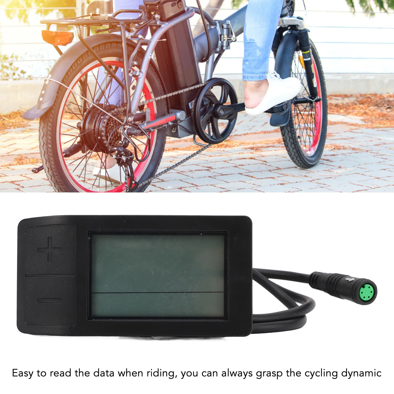 

Electric Bike LCD Display Meter Waterproof 5pin Connector Safe and Practical Bike Conversion Meter for Bafang Controller 24‑48V
