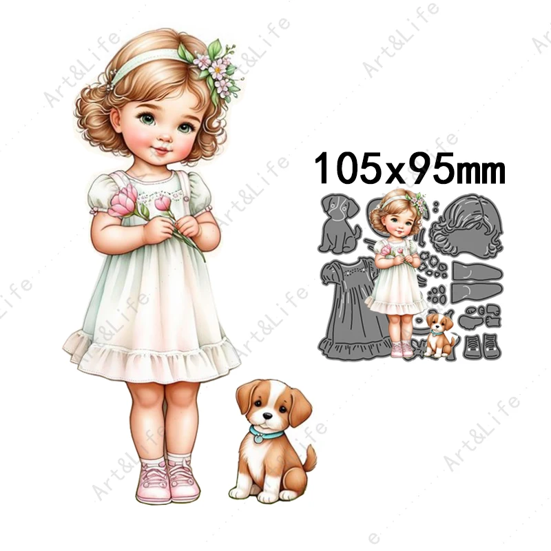 2024 New Crafts Cutting Dies Super Girls Cute Angels Stencils For Scrapbooking DIY Cards Embossing Cut Die Decorative Crafts