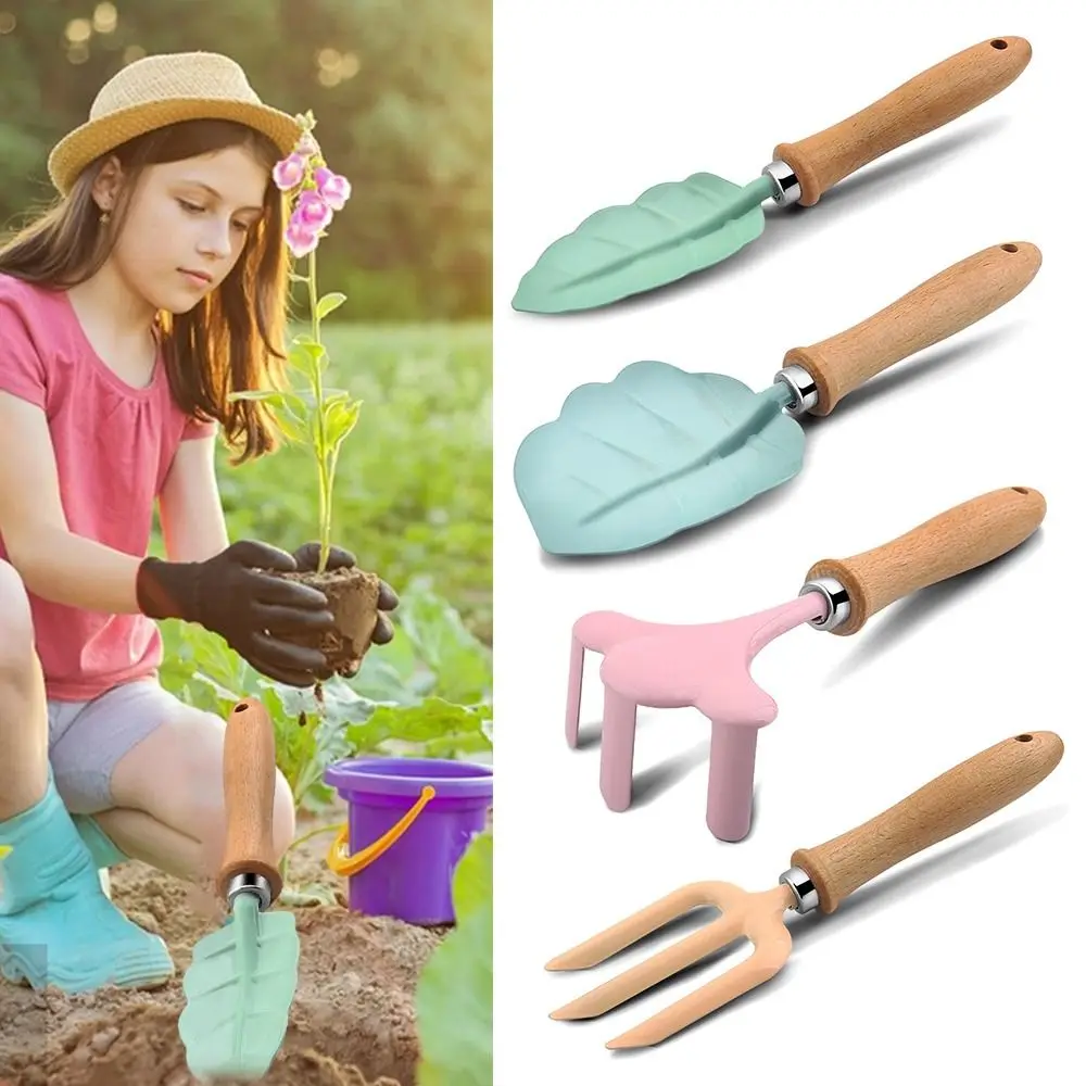 

Creative Multicolor Mini Garden Planting Tools Leaf Shape Spade Dredging Shovel Planting Cartoon Petal Soil Rake