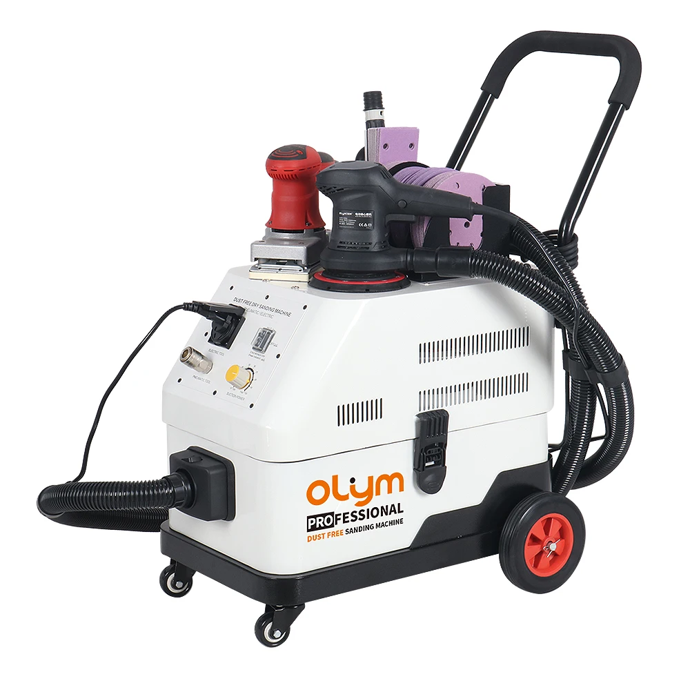 CE Certified 50L 2300W Car Body Dust-free Grinding Machine with Electric Double Sanders