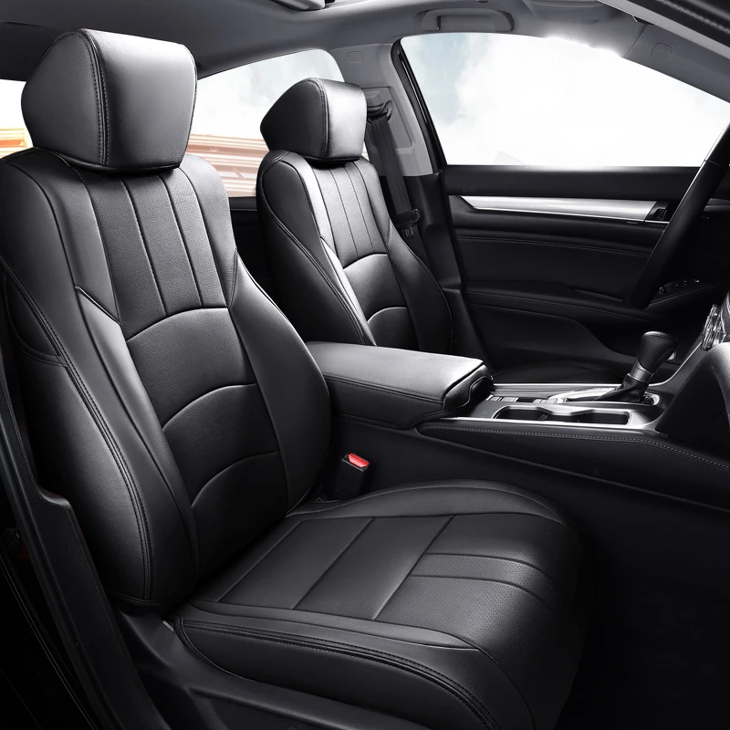 

High-Grade Car Seat Covers for Honda Accord 2018-2022 No-Slip Waterproof Breathable Faux Leather Full Set Luxury Accessories