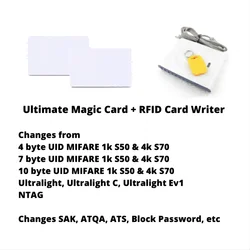 Ultimate Magic Card Gne4 com software, novo, ATQA, SAK, ATS, UID, mutável