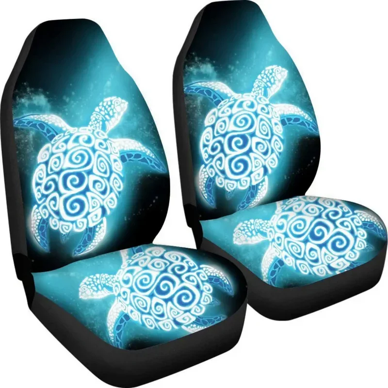 Sea Turtle Auto Drive Cover Watercolor Saddle Blanket Seat Covers Automotive Protector Headrest Full Wrap Pack of 2