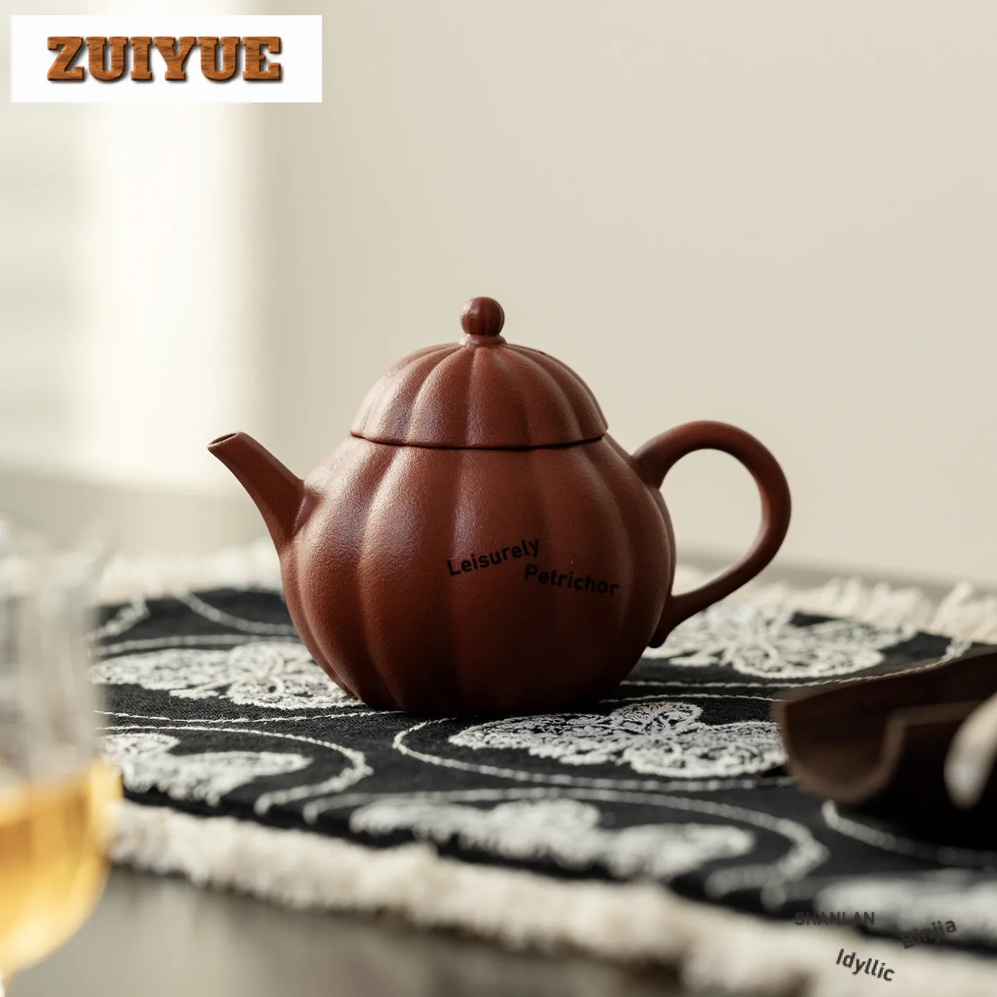 خام تشو الطين الأرجواني الطين إبريق الشاي الإبداعية الشاي Infuser وعاء الشاي تمرغ غلاية مع مصفاة لوازم الشاي الحلي الحرفية #4