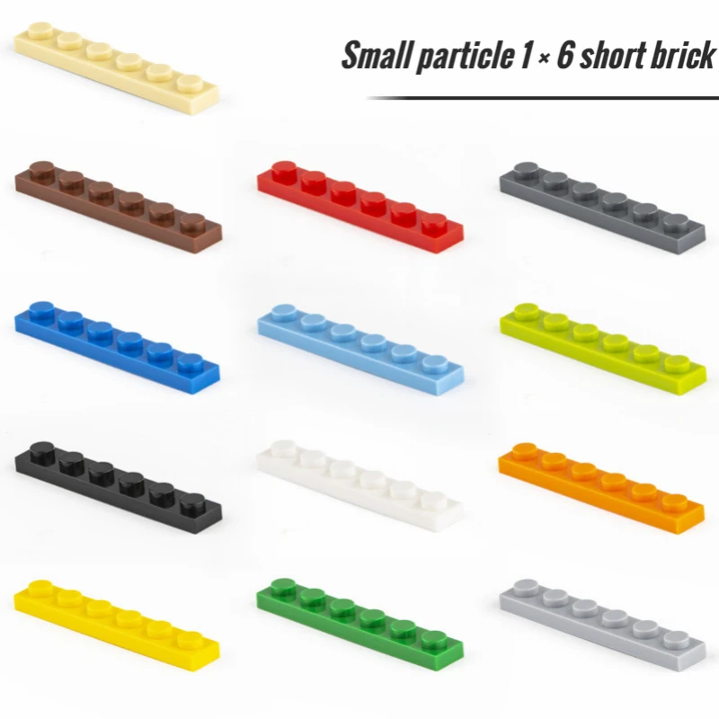 

20Pcs DIY Building Blocks Thin Figures Bricks 1x6 Dots 12Color Educational Creative Size Compatible With 3666 Toys for Children
