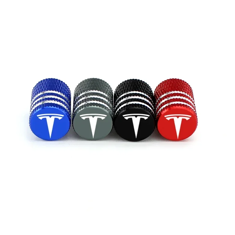 Car Anti Theft Valve Caps Wheels Tyre Valve Stem Cover for Tesla Roadster Model S X 3 Y P75D P85D P90D P100D Auto Accessories