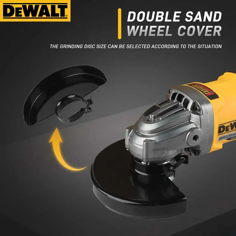 مطحنة زاوية Dewalt DCG414 18V Max XR بدون فرش - 125 مم، 8800 دورة في الدقيقة، قطع وتلميع للمعادن/الخشب/الأنابيب