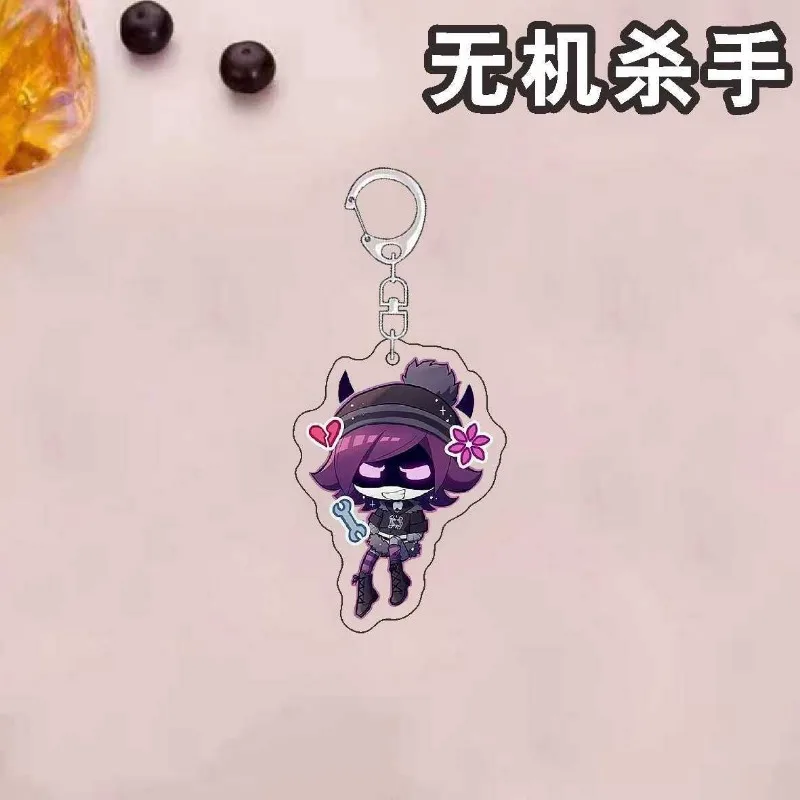 Anime KeyChain Women Murder Drones Key Chain for Men Uzi Doorman Key Ring N Acrylic Car Keyring V Pendant Cosplay Girls Gift