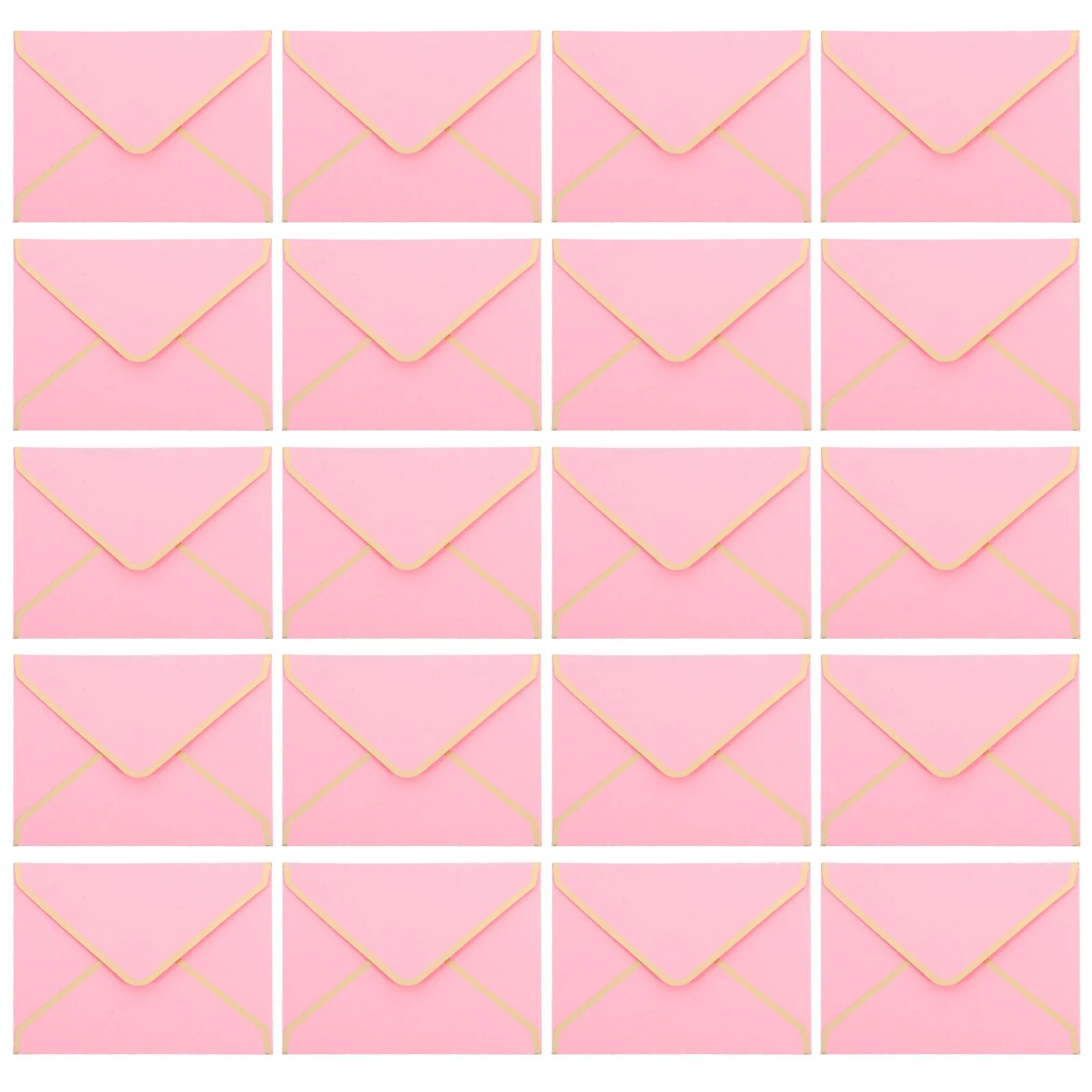 50pcs Premium Smooth Finish Gold-Trimmed Invitation Envelopes for Wedding, Party, Graduation & Holiday Greetings