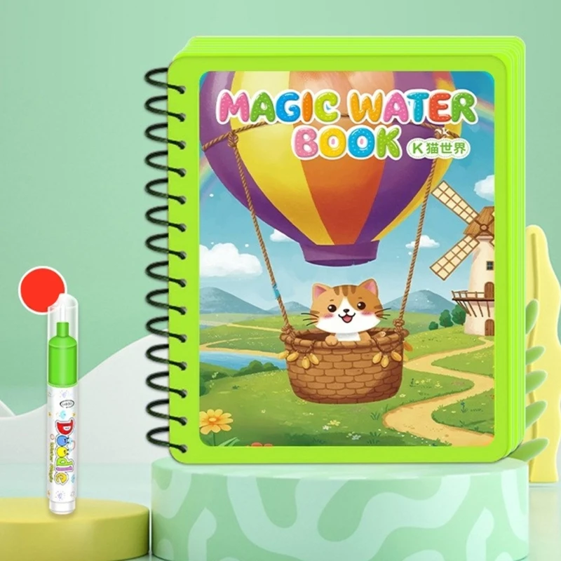 Dziecięca kolorowa książka edukacyjna magiczna książka zabawka do eksploracji artystycznej 15UB