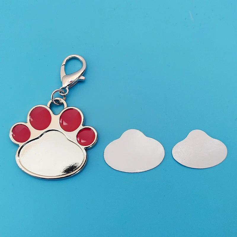 40 Pcs Sublimation Blank Dog Tags Bone Shaped DIY Heat Transfer Print Dog ID Tags Bone Shaped Pet Name Tags Dog Collar Tags