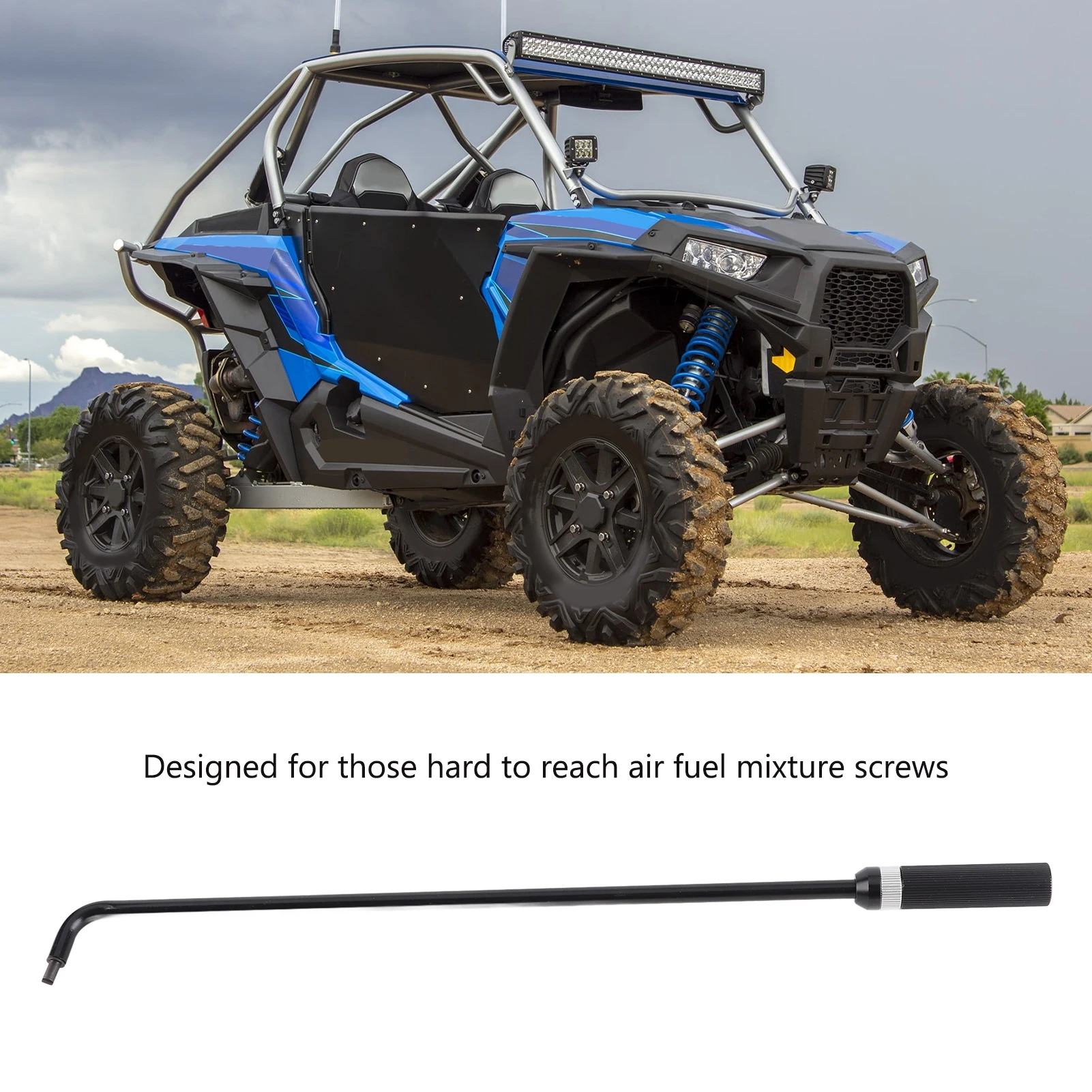 16.34in Carburetor Pilot Screw Adjusting Tool 110° Angled Head Metal Universal For ATV UTV Snowmobile