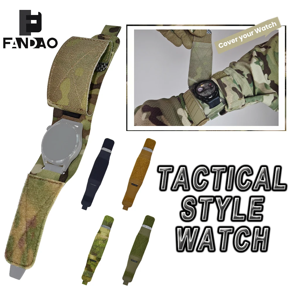 

Tactical Watch Strap Quick Release Smartwatch Protection Case to Prevent Reflective Scratches for CS Field Hunting Shooting Use