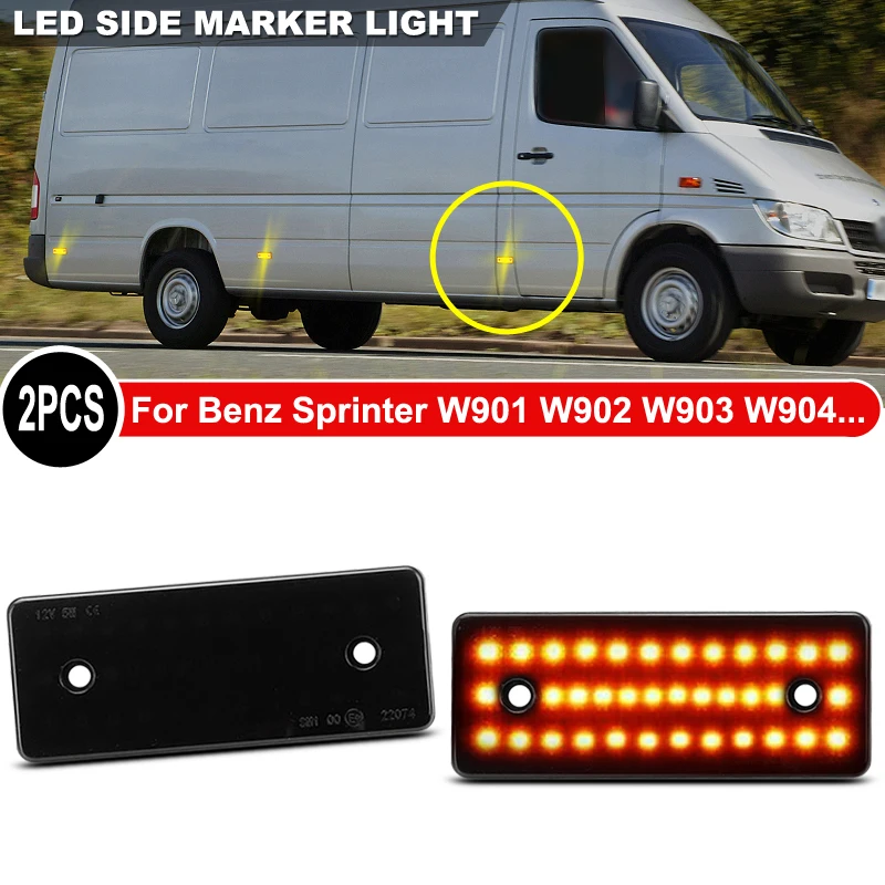 2 шт. светодиодных боковых габаритных огня для Mercedes-Benz Sprinter W901 W902 W903 W904 W905 W909 VW LT 1996-2006 Dodge Sprinter 2500