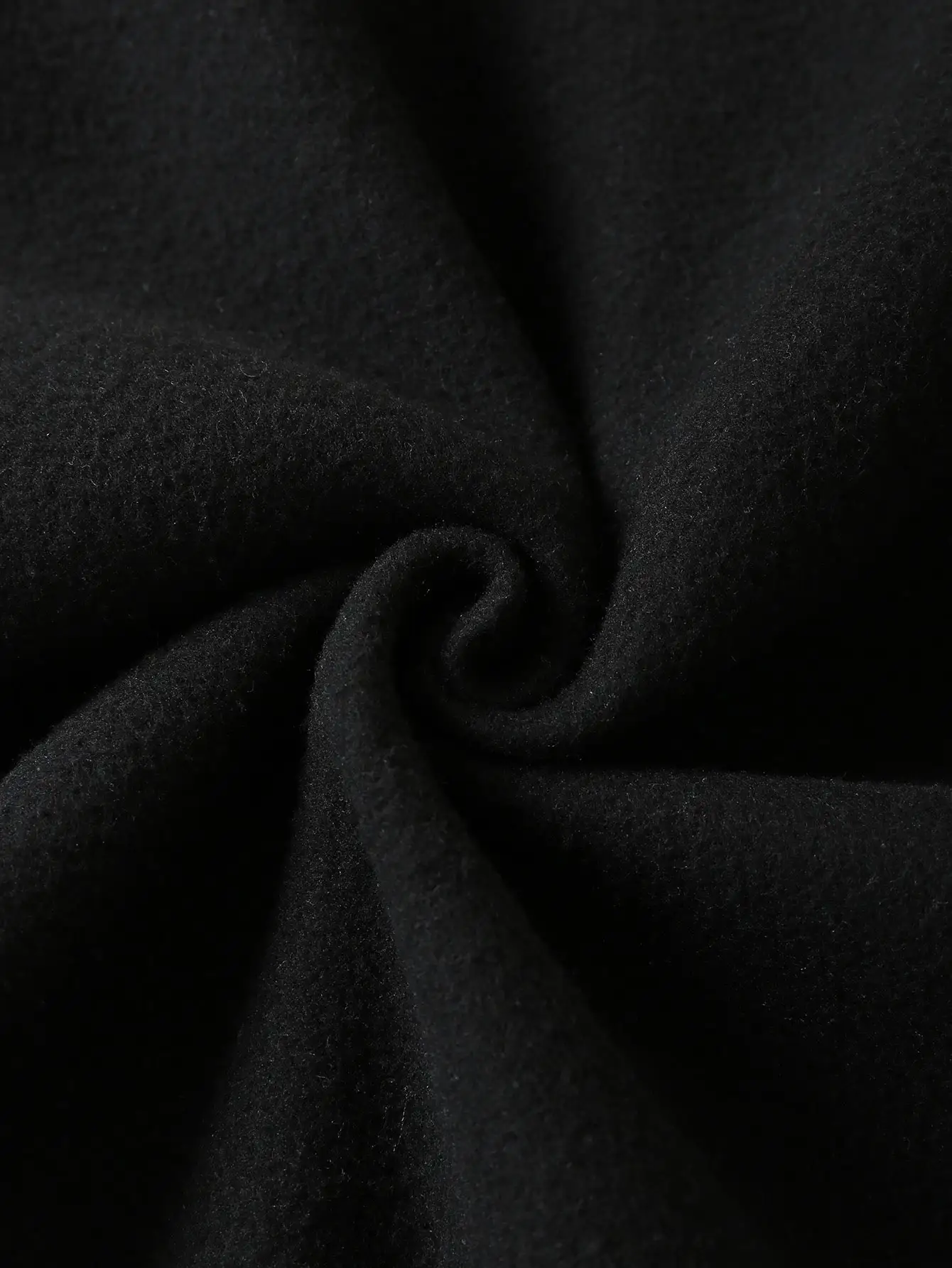 เสื้อฮู้ดซิปสีดำล้วนสำหรับผู้หญิง มีเชือกผูก แขนยาว มีกระเป๋าจิงโจ้ ชุดลำลองสำหรับฤดูใบไม้ร่วง