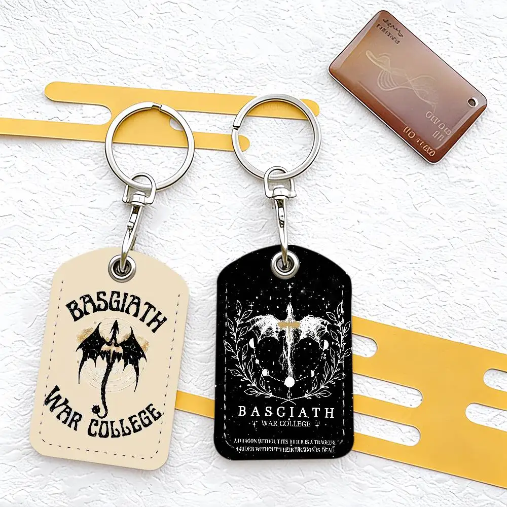 

Classic Fourth W-Wing Dragon Card Holders Anti-lost Student ID Card Protective Cover Cases Campus Access Cards Key Chain