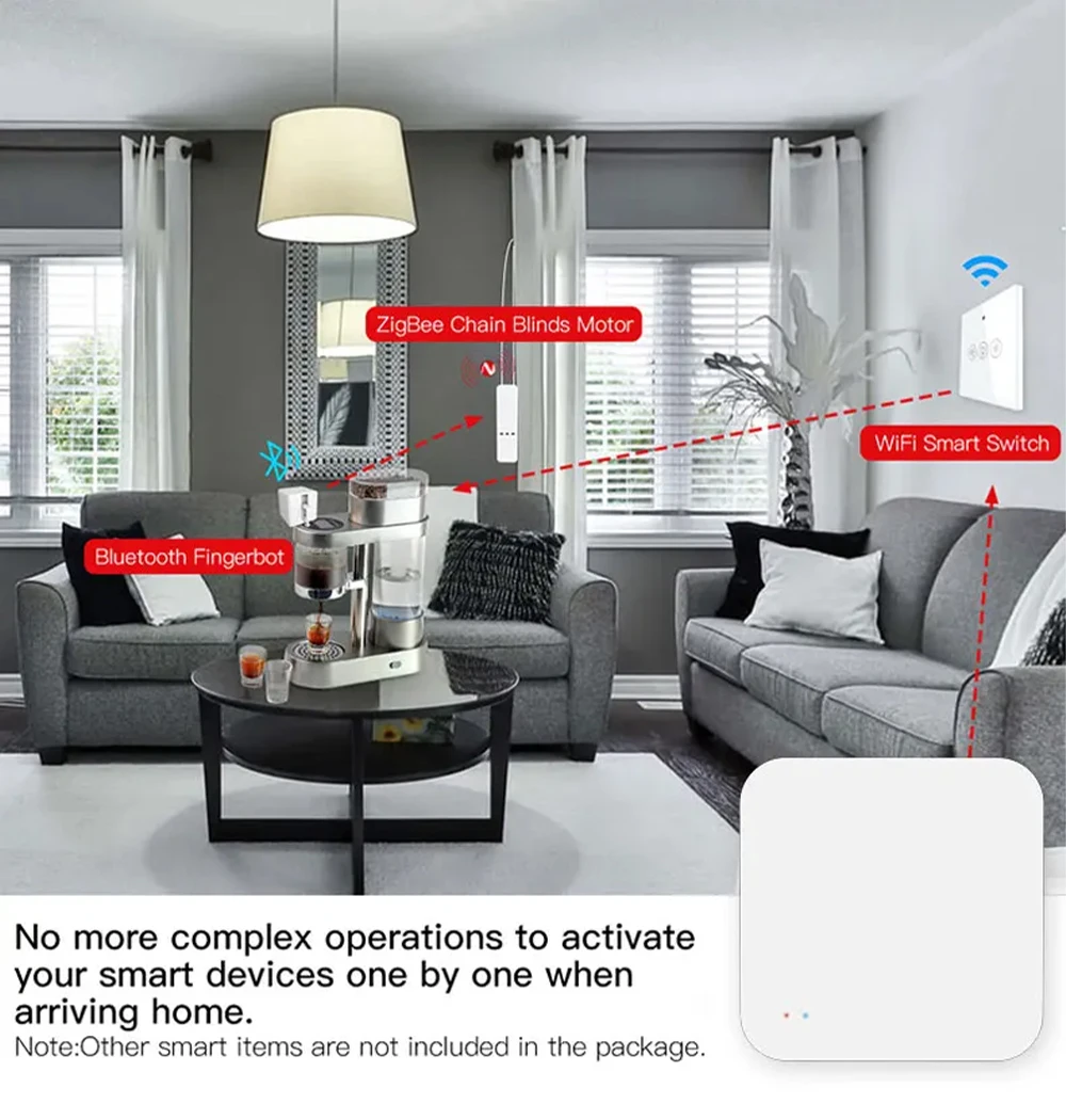 Tuya Zigbee Bluetooth Multi-mode Gateway Hub Smart Home Wireless Bridge Smart Life App Control Automation Device Work with Alexa