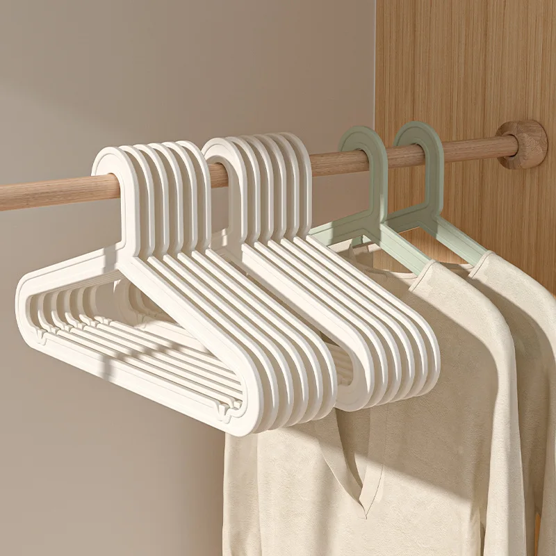 

10pcs/set Plastic clothes hanger non-slip clothes hanger multi-function plastic PP material household clothes hanger