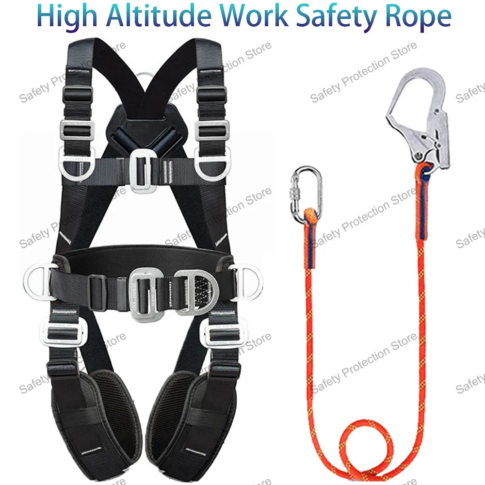 

Five-point High Altitude Work Safety Belt Full Body Safety Harness Outdoor Rock Climbing Training Protect Equipment Safety Rope