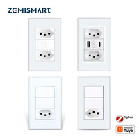 Zemismart Zigbee Smart Brazil Socket 10A 20A Outlets Work with Tuya Smart Life App Alexa Google Home Control