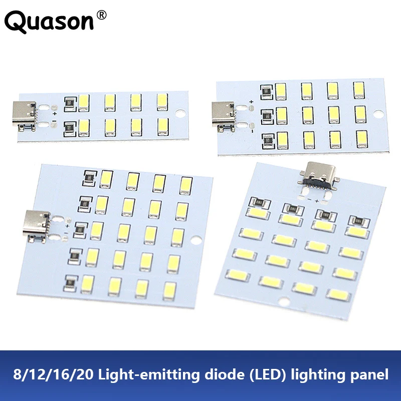TYPE-C high quality 5730 smd 5V 430mA~470mA White Mirco Usb 5730 LED lighting panel USB mobile light Emergency light night light