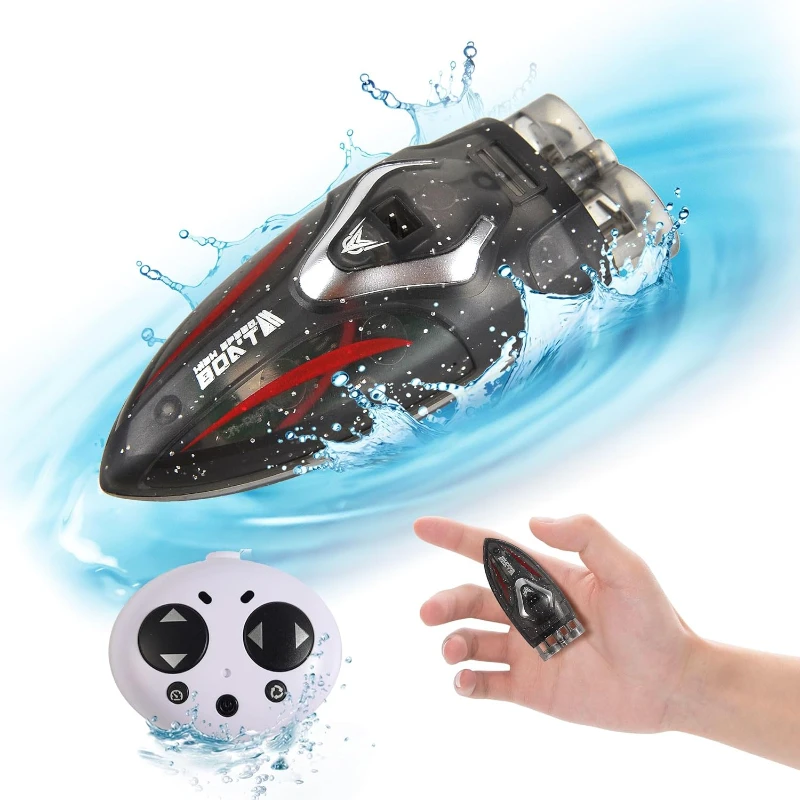 

Mini RC Boat 360 Rotating 2.4 G Build in Rechargeable Battery Lake Swimming Pools Bathtubs Stunt Remote Control Boats