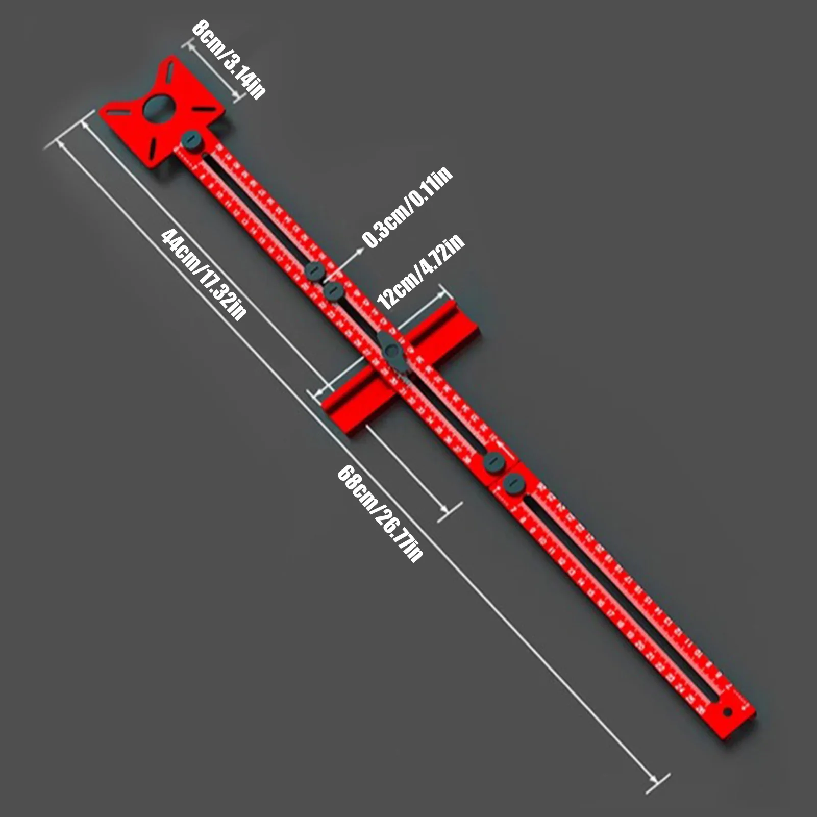 Cabinet Hardware Jig for Router Tool Detachable Design Adjustable Circle Cutting Positioning Router Jig Suitable for Woodworking