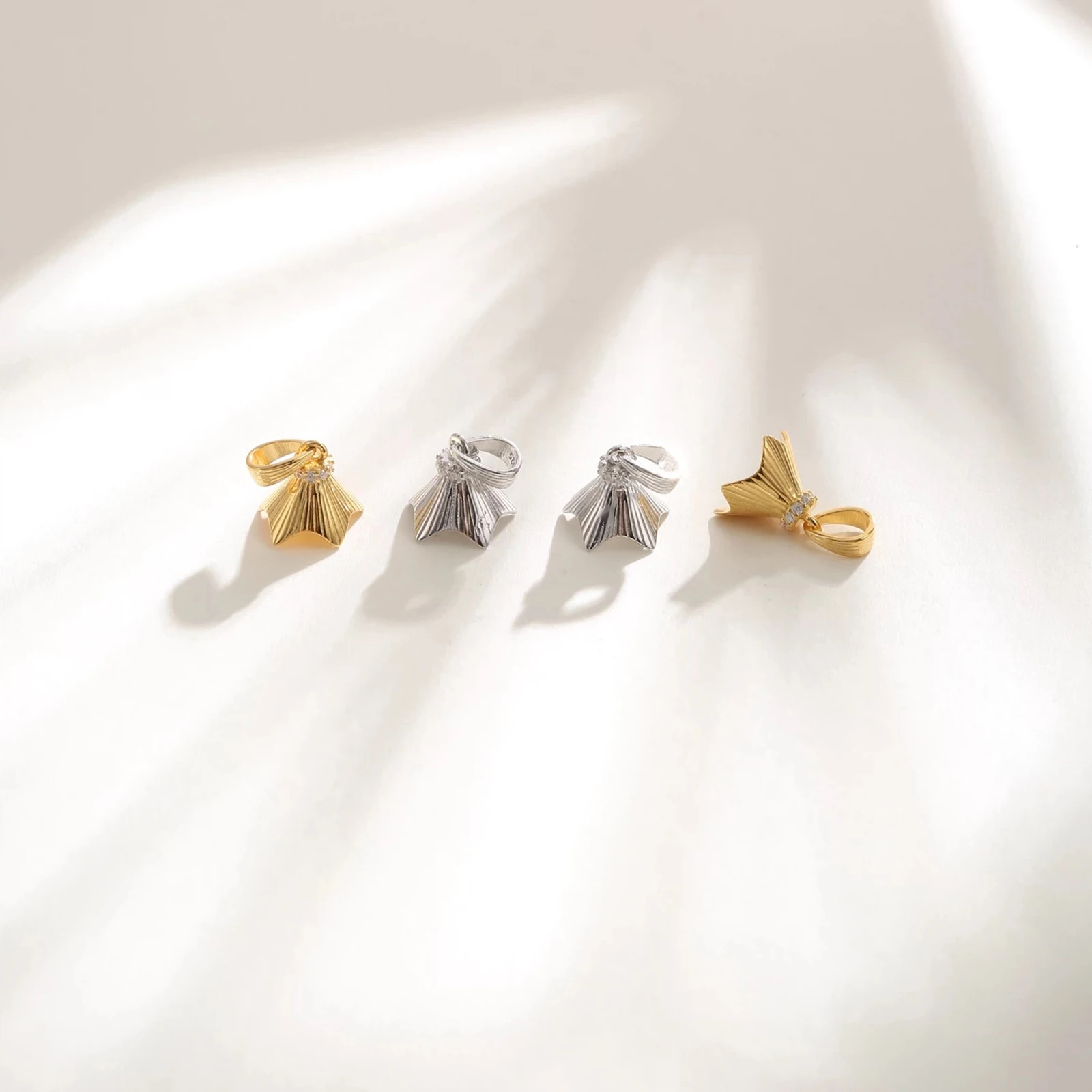 925 Sterling Silver Baotou Hat Pearl Pendant Connector Blank Settings 8-12mm Round Beads DIY Necklace Charm Jewelry Making